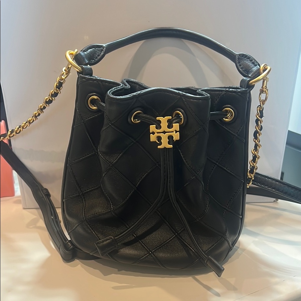 Tory Burch Black Quilted Crossbody Bag